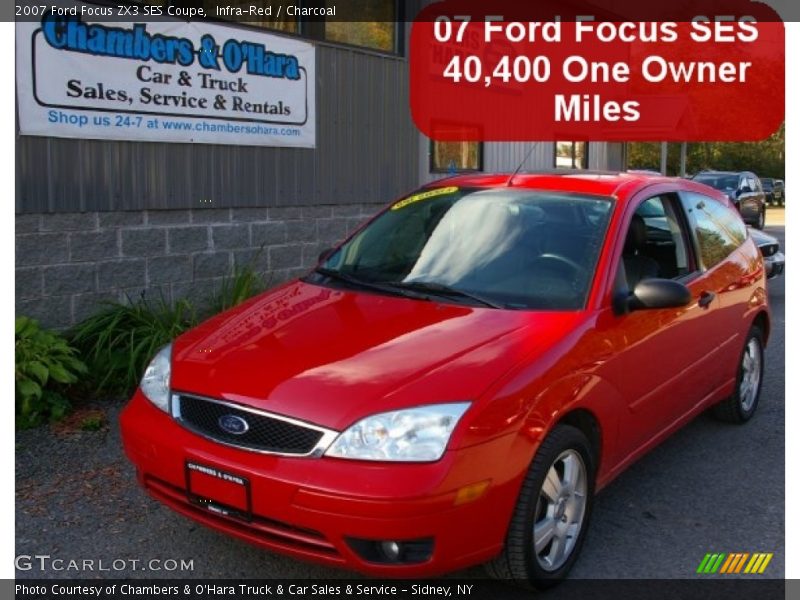 Infra-Red / Charcoal 2007 Ford Focus ZX3 SES Coupe