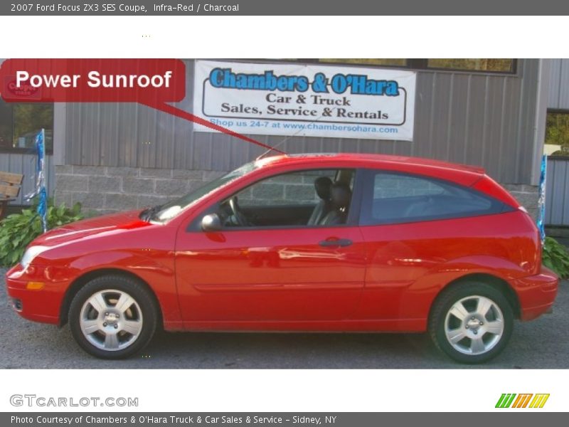 Infra-Red / Charcoal 2007 Ford Focus ZX3 SES Coupe