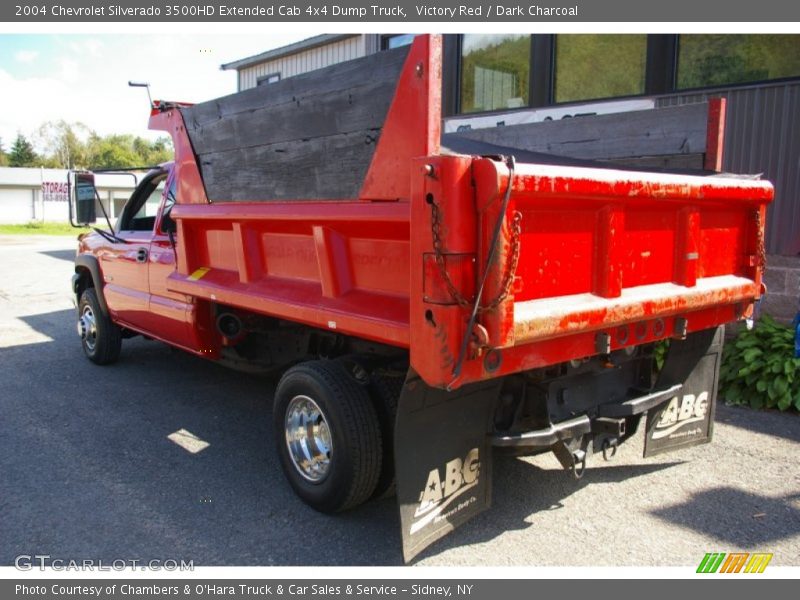 Victory Red / Dark Charcoal 2004 Chevrolet Silverado 3500HD Extended Cab 4x4 Dump Truck
