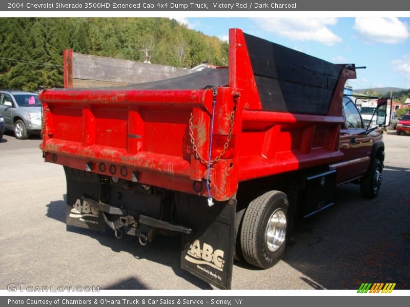 Victory Red / Dark Charcoal 2004 Chevrolet Silverado 3500HD Extended Cab 4x4 Dump Truck