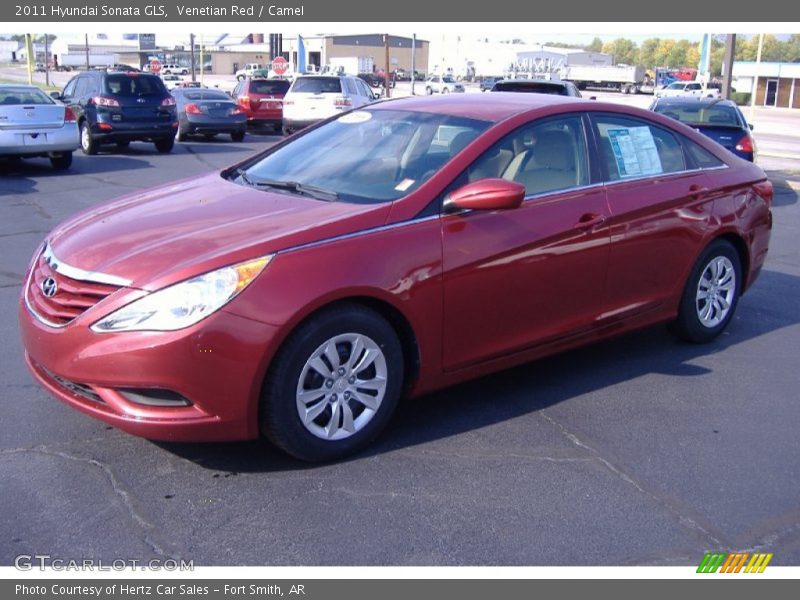 Venetian Red / Camel 2011 Hyundai Sonata GLS
