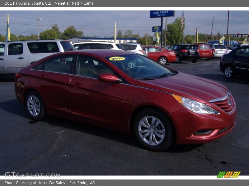 Venetian Red / Camel 2011 Hyundai Sonata GLS