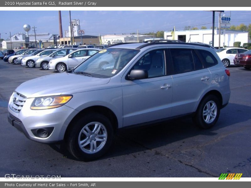 Radiant Silver / Gray 2010 Hyundai Santa Fe GLS