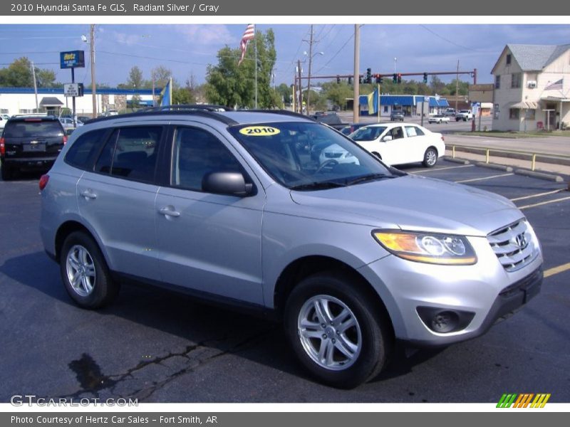 Radiant Silver / Gray 2010 Hyundai Santa Fe GLS