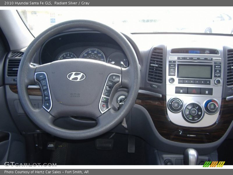 Radiant Silver / Gray 2010 Hyundai Santa Fe GLS