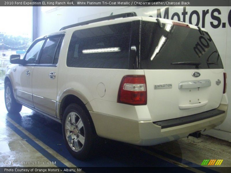 White Platinum Tri-Coat Metallic / Chaparral Leather/Charcoal Black 2010 Ford Expedition EL King Ranch 4x4