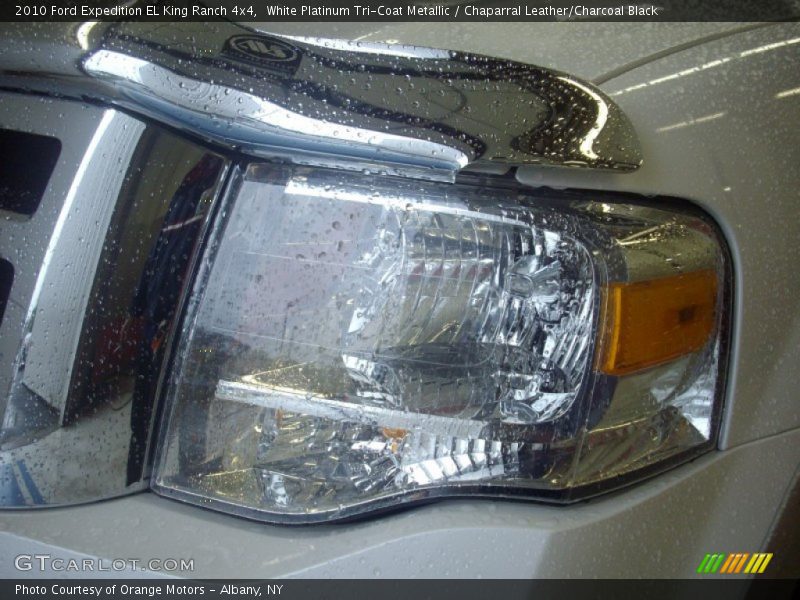 White Platinum Tri-Coat Metallic / Chaparral Leather/Charcoal Black 2010 Ford Expedition EL King Ranch 4x4