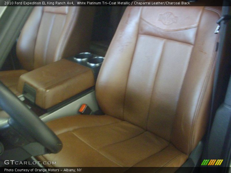 White Platinum Tri-Coat Metallic / Chaparral Leather/Charcoal Black 2010 Ford Expedition EL King Ranch 4x4