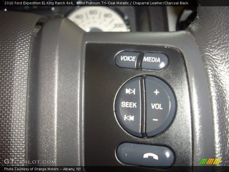 White Platinum Tri-Coat Metallic / Chaparral Leather/Charcoal Black 2010 Ford Expedition EL King Ranch 4x4