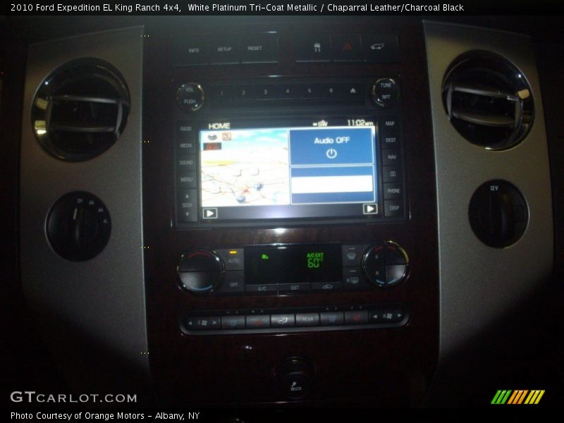 White Platinum Tri-Coat Metallic / Chaparral Leather/Charcoal Black 2010 Ford Expedition EL King Ranch 4x4