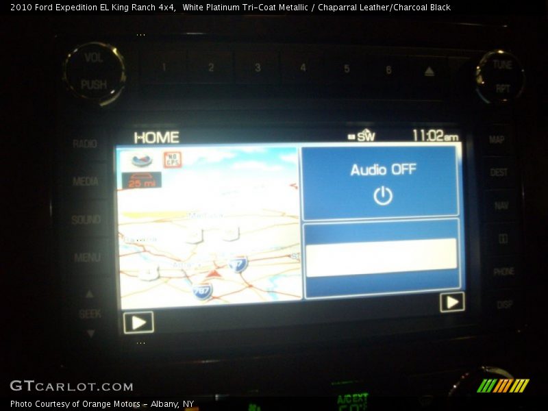 White Platinum Tri-Coat Metallic / Chaparral Leather/Charcoal Black 2010 Ford Expedition EL King Ranch 4x4