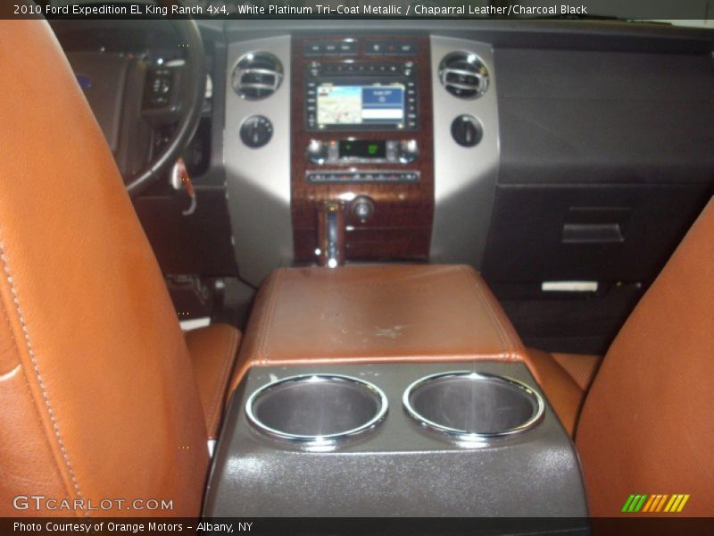 White Platinum Tri-Coat Metallic / Chaparral Leather/Charcoal Black 2010 Ford Expedition EL King Ranch 4x4