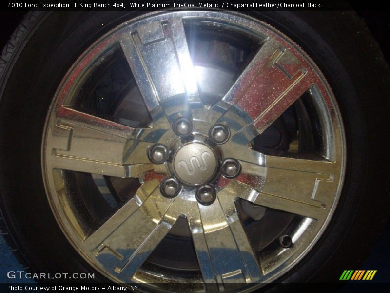 White Platinum Tri-Coat Metallic / Chaparral Leather/Charcoal Black 2010 Ford Expedition EL King Ranch 4x4