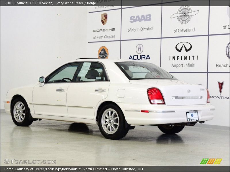 Ivory White Pearl / Beige 2002 Hyundai XG350 Sedan