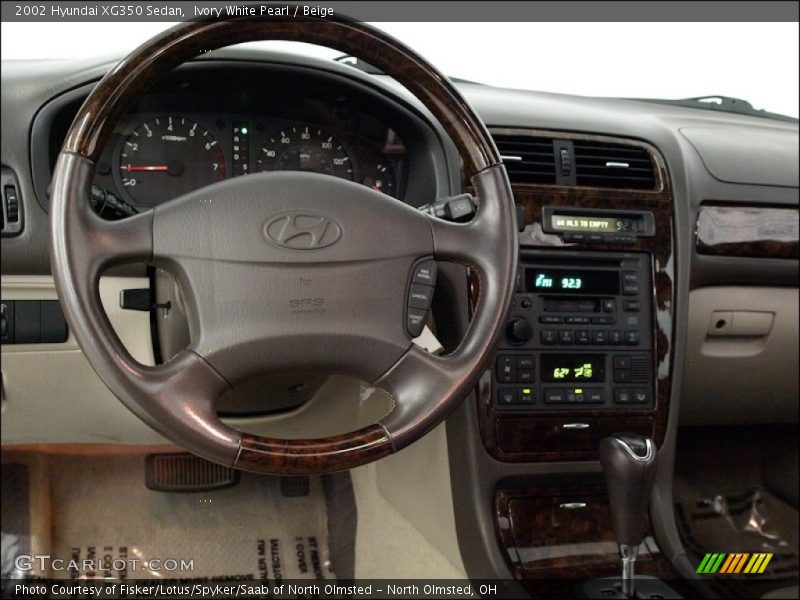 Ivory White Pearl / Beige 2002 Hyundai XG350 Sedan