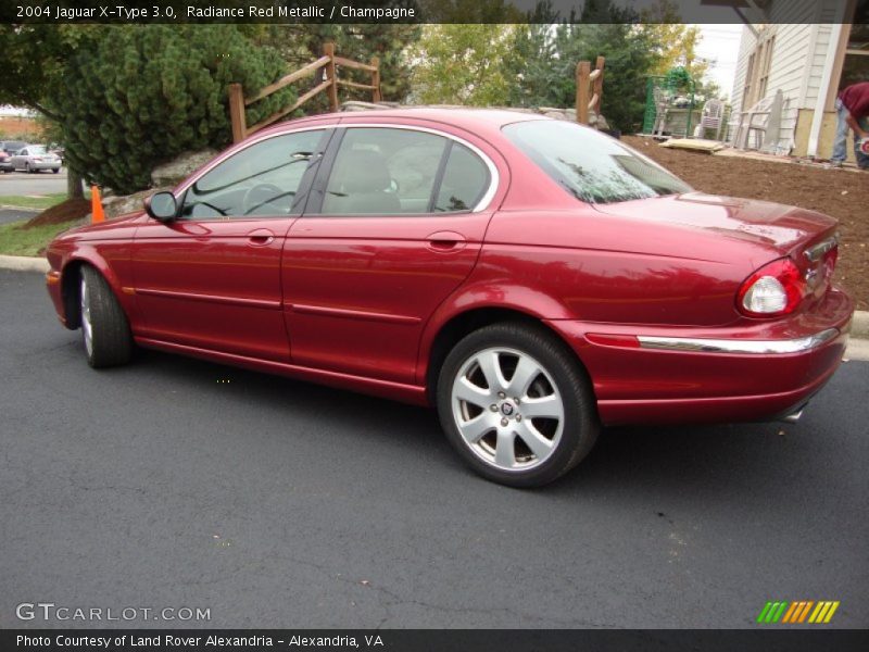 Radiance Red Metallic / Champagne 2004 Jaguar X-Type 3.0