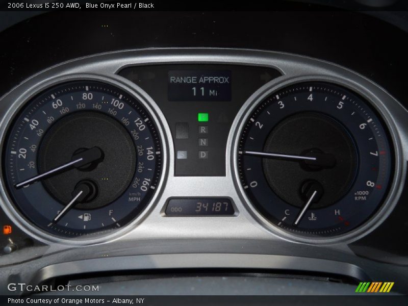 Blue Onyx Pearl / Black 2006 Lexus IS 250 AWD
