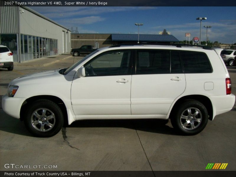 Super White / Ivory Beige 2007 Toyota Highlander V6 4WD
