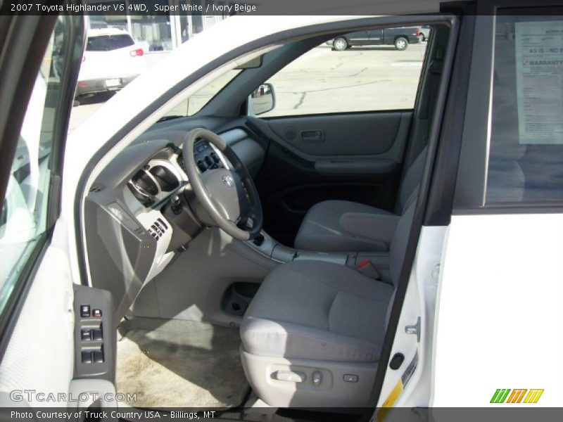 Super White / Ivory Beige 2007 Toyota Highlander V6 4WD