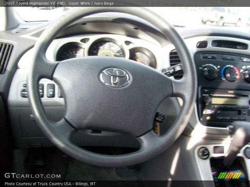 Super White / Ivory Beige 2007 Toyota Highlander V6 4WD