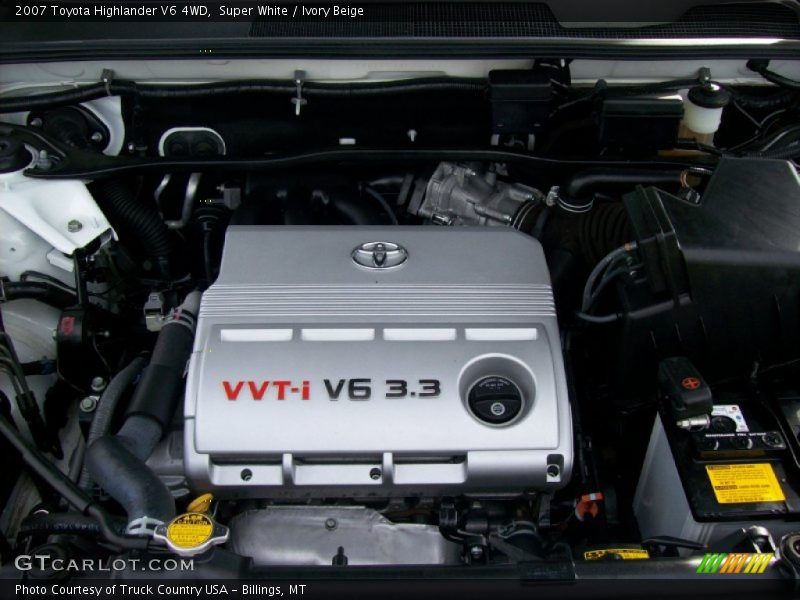 Super White / Ivory Beige 2007 Toyota Highlander V6 4WD