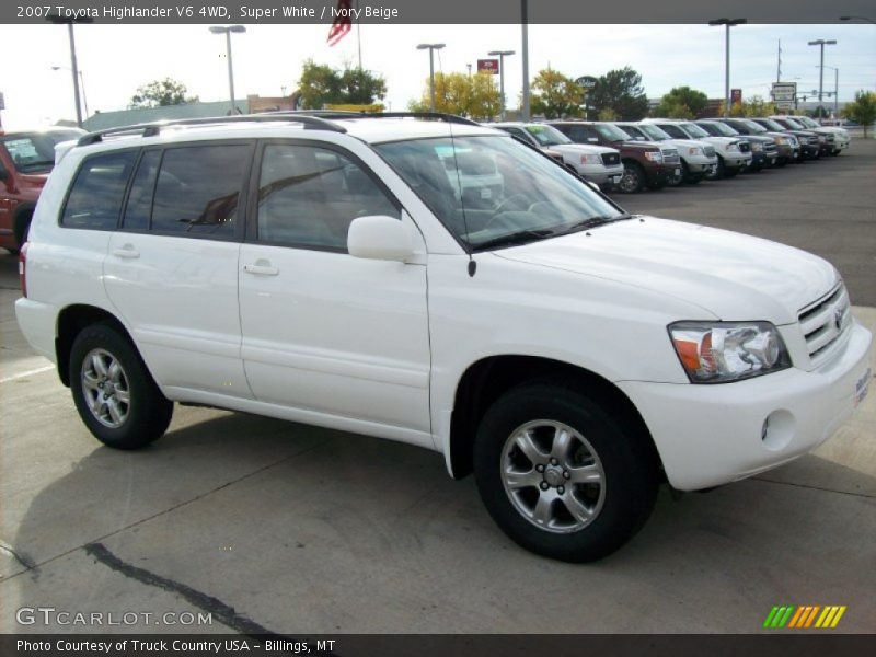 Super White / Ivory Beige 2007 Toyota Highlander V6 4WD