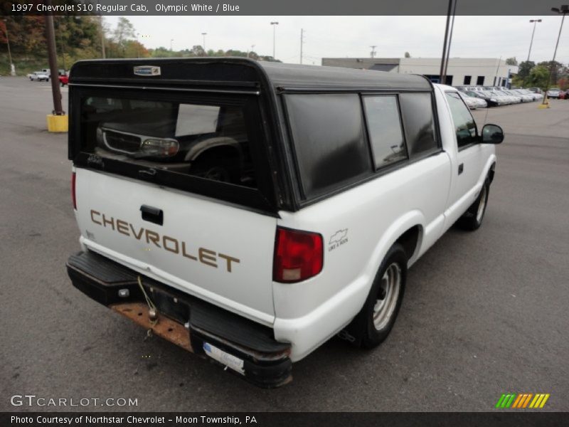 Olympic White / Blue 1997 Chevrolet S10 Regular Cab