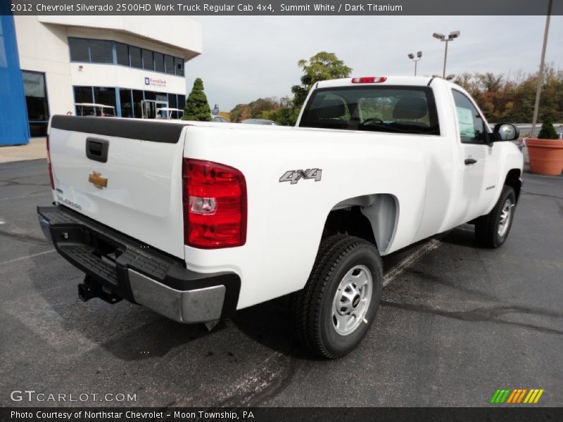 Summit White / Dark Titanium 2012 Chevrolet Silverado 2500HD Work Truck Regular Cab 4x4