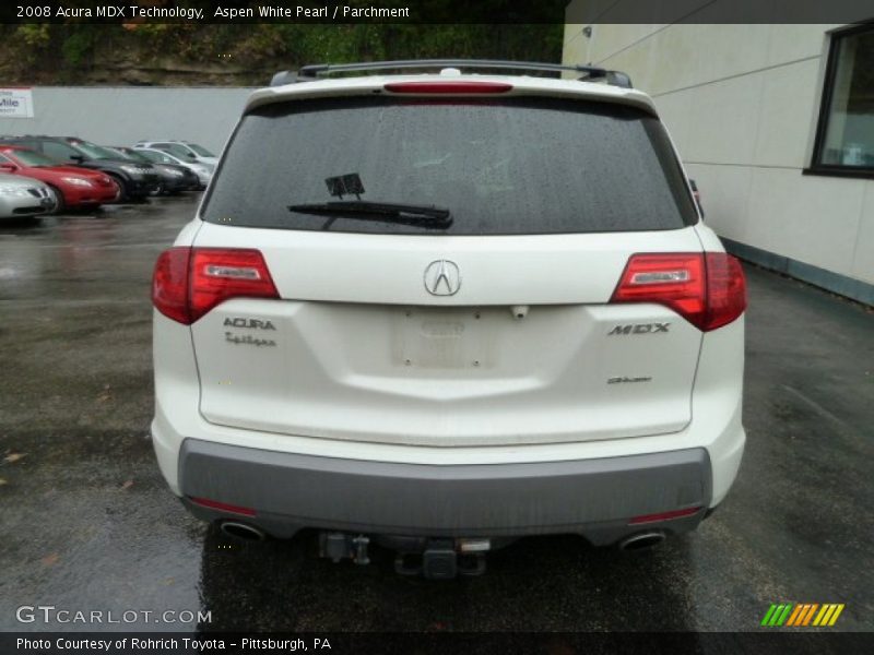 Aspen White Pearl / Parchment 2008 Acura MDX Technology