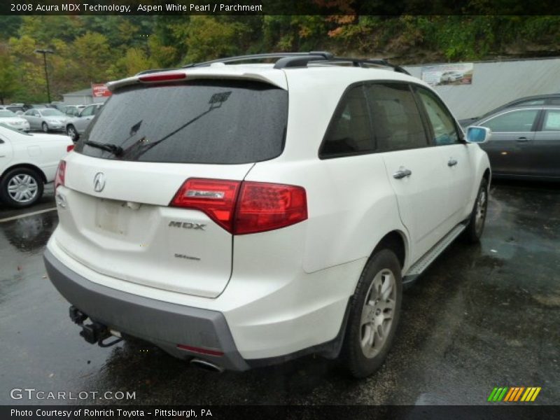 Aspen White Pearl / Parchment 2008 Acura MDX Technology