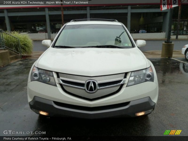 Aspen White Pearl / Parchment 2008 Acura MDX Technology