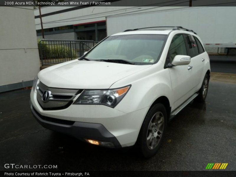 Aspen White Pearl / Parchment 2008 Acura MDX Technology