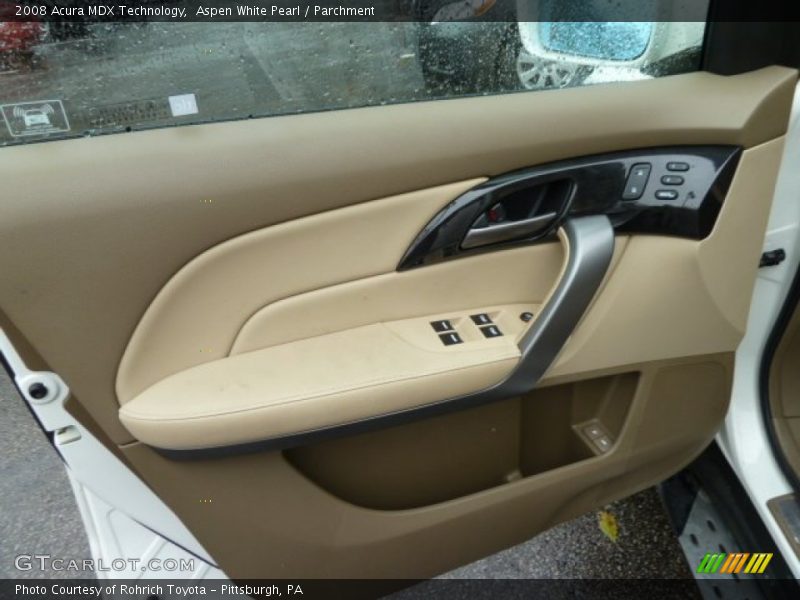 Aspen White Pearl / Parchment 2008 Acura MDX Technology