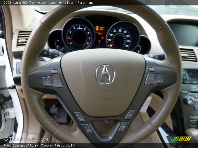 Aspen White Pearl / Parchment 2008 Acura MDX Technology