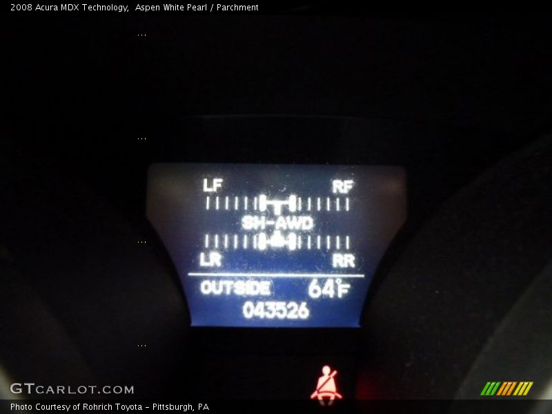 Aspen White Pearl / Parchment 2008 Acura MDX Technology