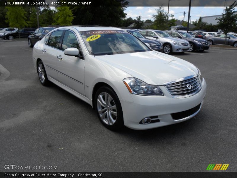 Moonlight White / Wheat 2008 Infiniti M 35 Sedan