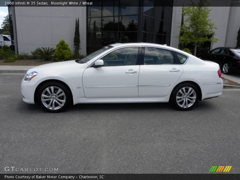 Moonlight White / Wheat 2008 Infiniti M 35 Sedan