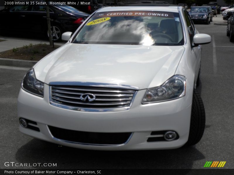 Moonlight White / Wheat 2008 Infiniti M 35 Sedan