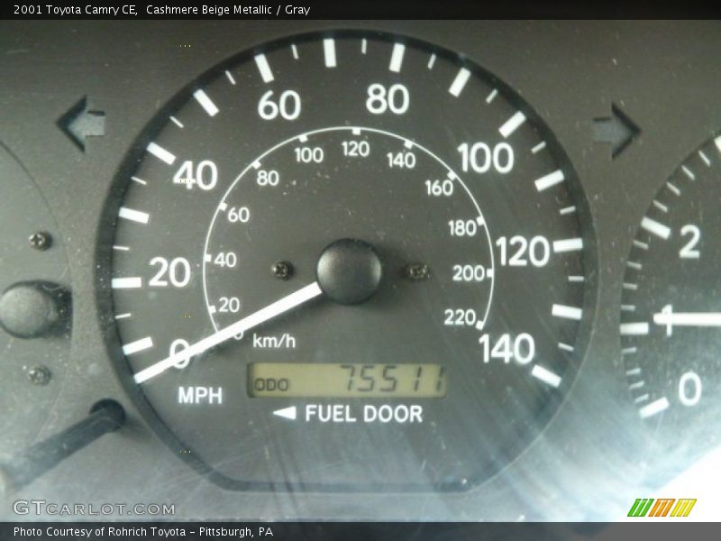 Cashmere Beige Metallic / Gray 2001 Toyota Camry CE