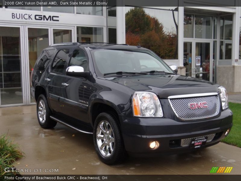 Dark Slate Metallic / Ebony 2008 GMC Yukon Denali AWD