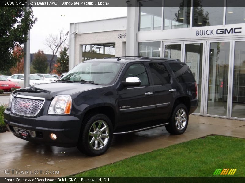 Dark Slate Metallic / Ebony 2008 GMC Yukon Denali AWD