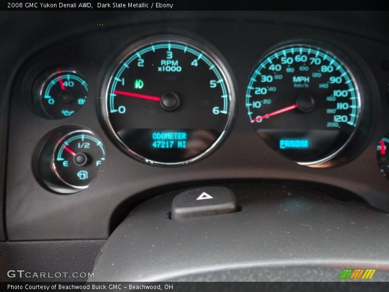 Dark Slate Metallic / Ebony 2008 GMC Yukon Denali AWD
