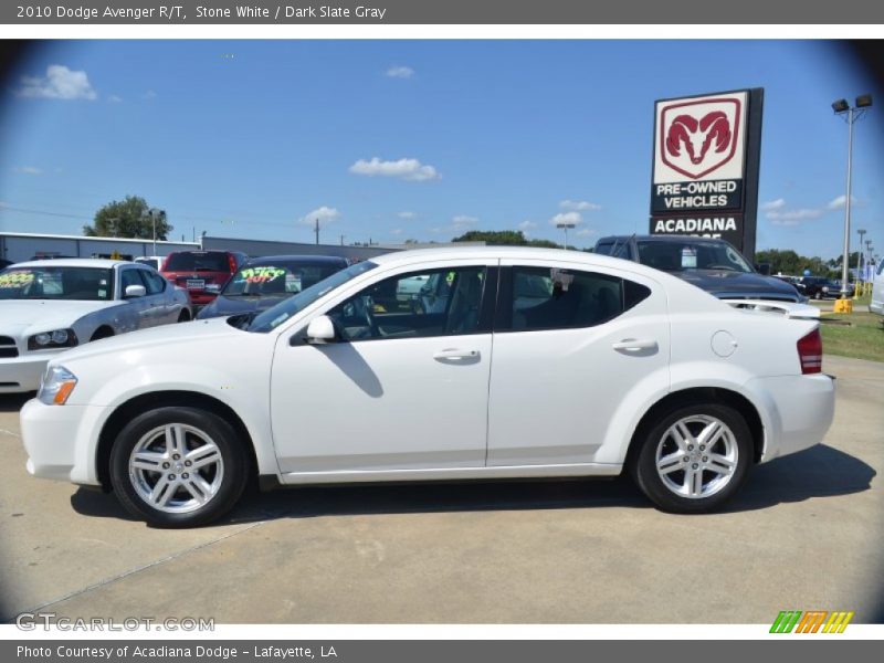 Stone White / Dark Slate Gray 2010 Dodge Avenger R/T