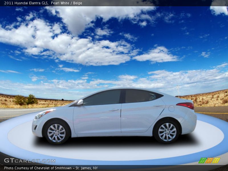 Pearl White / Beige 2011 Hyundai Elantra GLS
