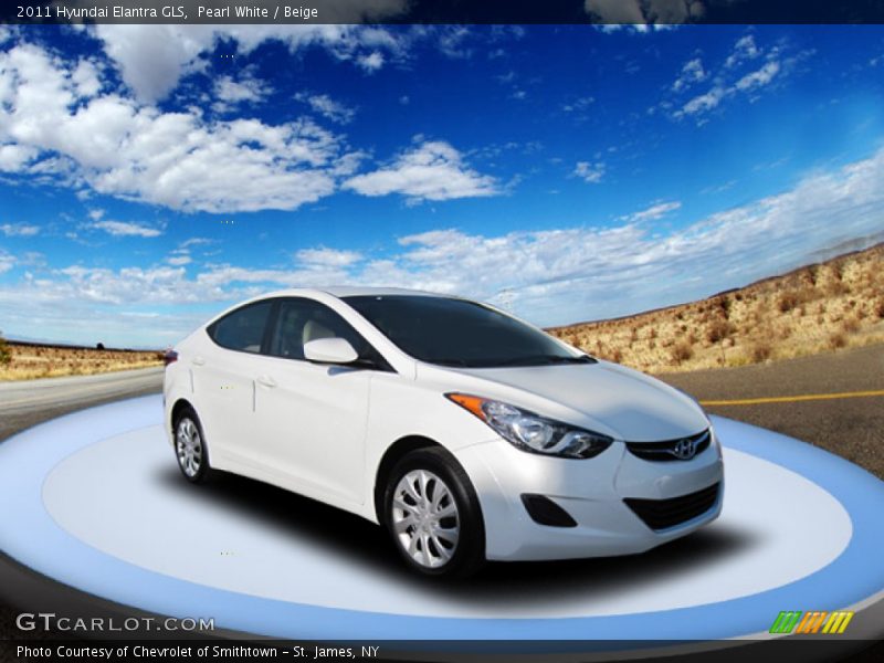 Pearl White / Beige 2011 Hyundai Elantra GLS