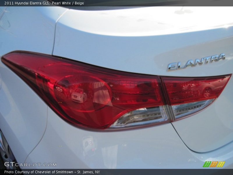 Pearl White / Beige 2011 Hyundai Elantra GLS