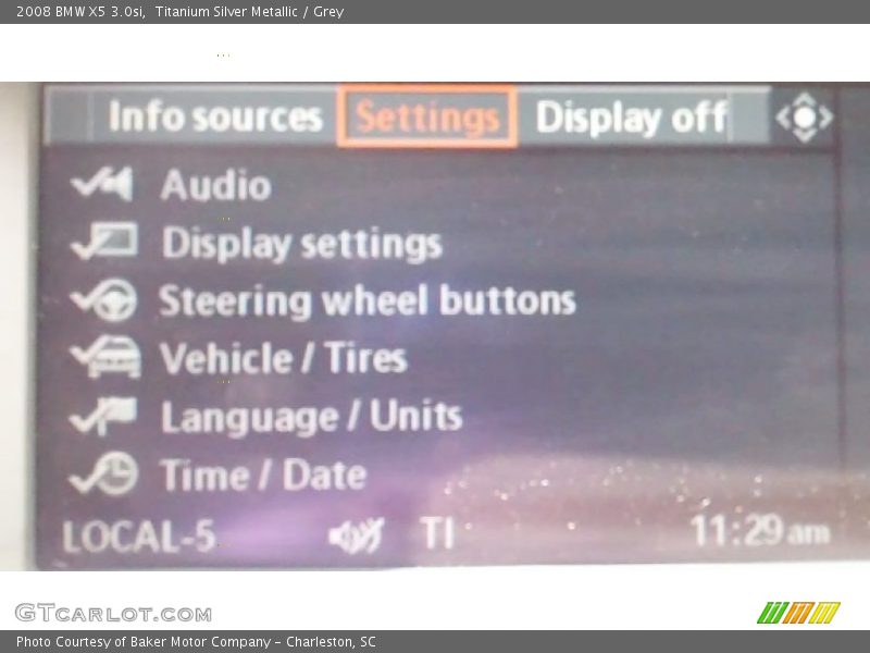 Titanium Silver Metallic / Grey 2008 BMW X5 3.0si