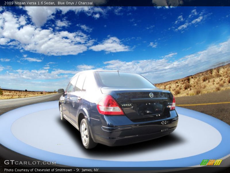 Blue Onyx / Charcoal 2009 Nissan Versa 1.6 Sedan