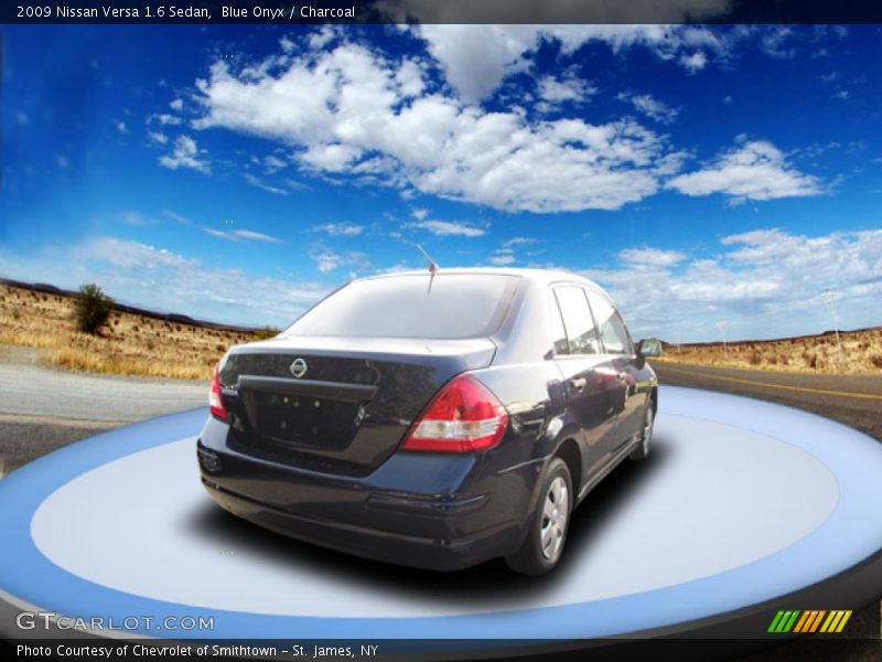 Blue Onyx / Charcoal 2009 Nissan Versa 1.6 Sedan