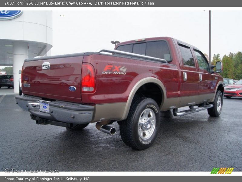Dark Toreador Red Metallic / Tan 2007 Ford F250 Super Duty Lariat Crew Cab 4x4